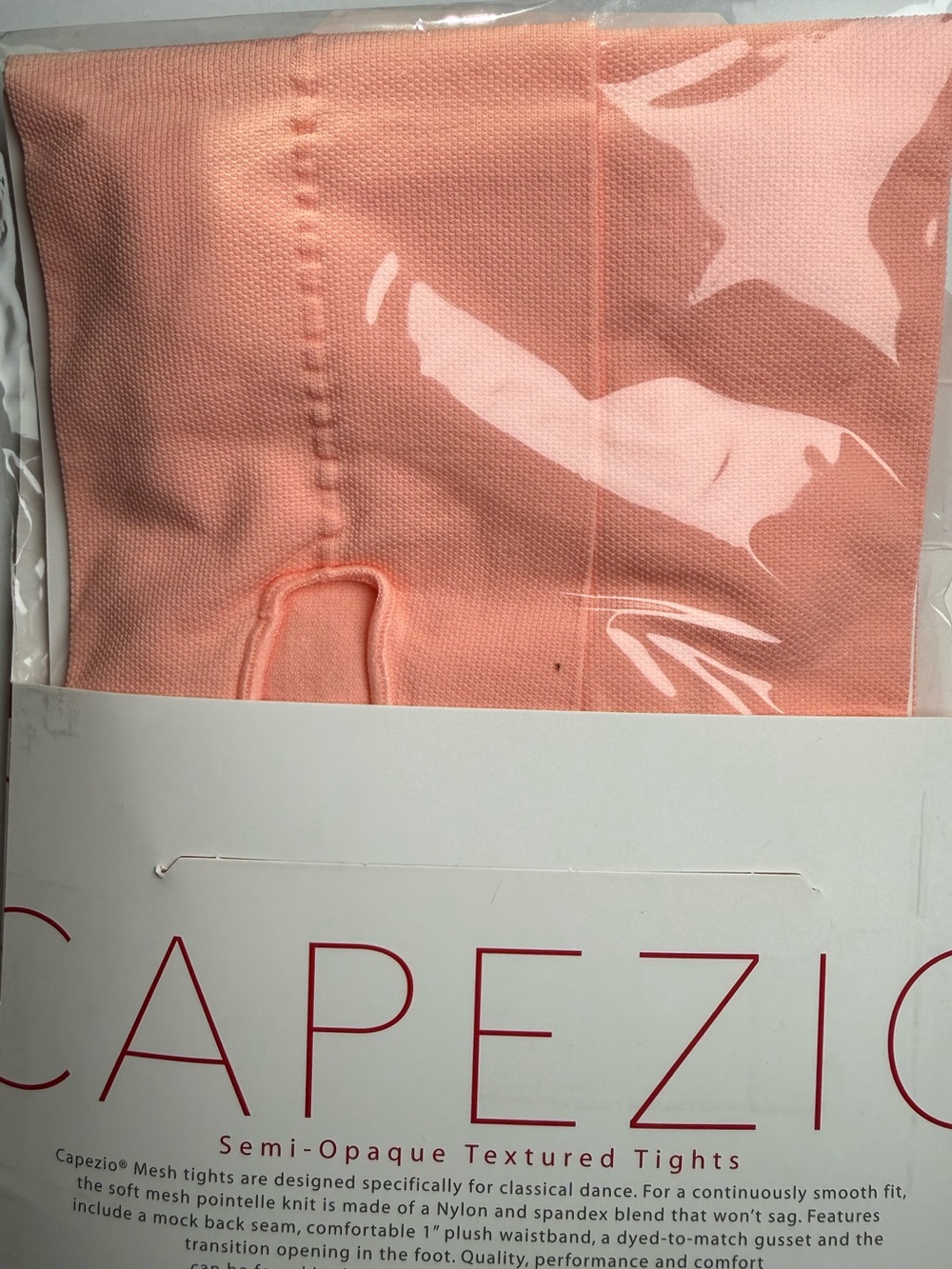 NWT Capezio Transition Tight w/ Seams Style 9 Classical Pink CLP Size S/M